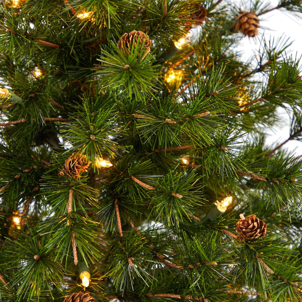 a close up of a christmas tree