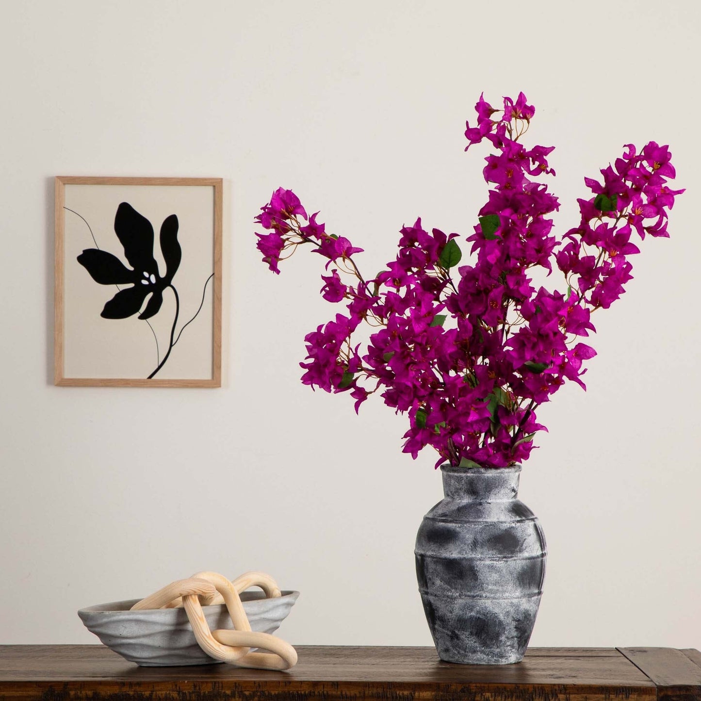 47" Artificial Bougainvillea Stems - Set of 3