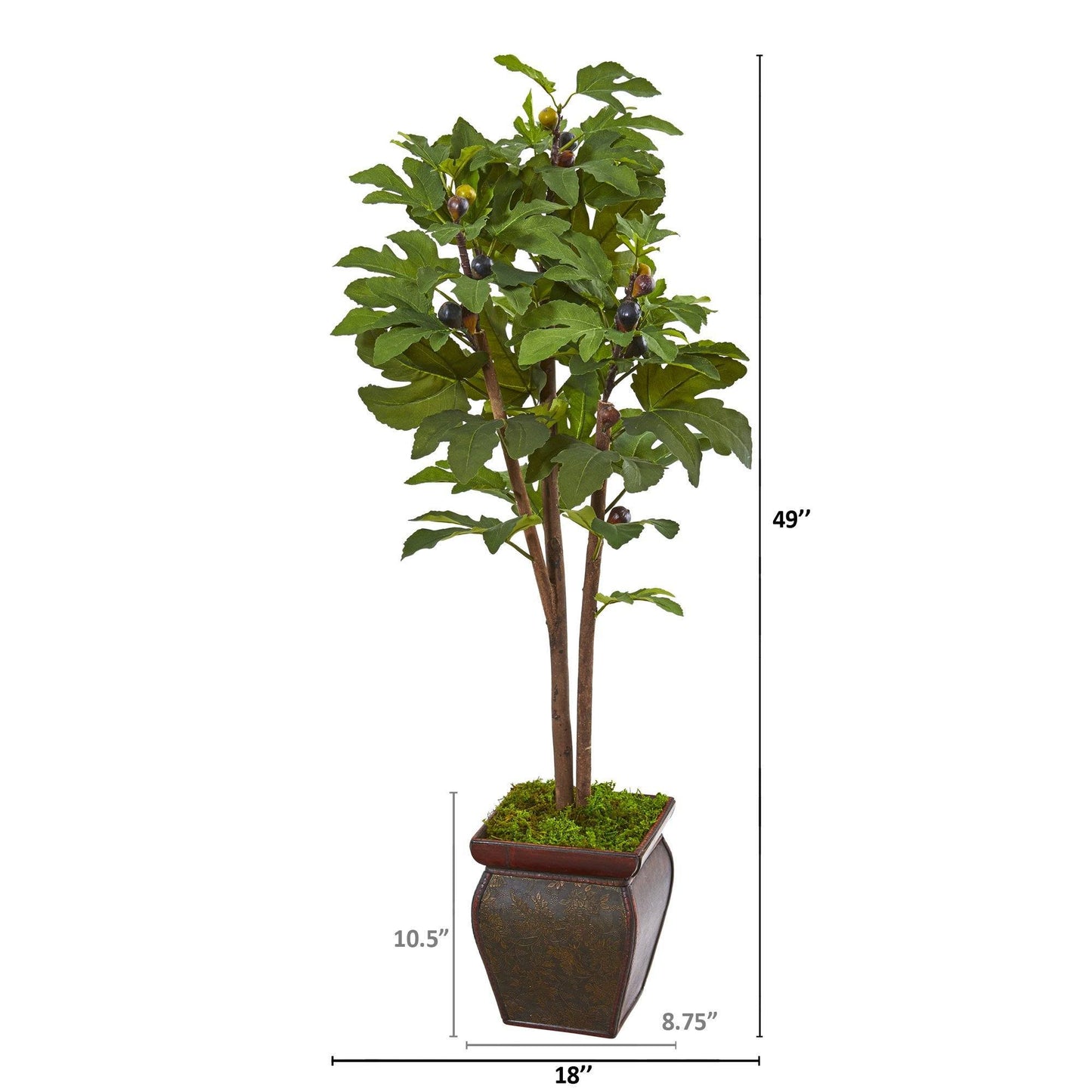 49” Fig Artificial Tree in Decorative Planter