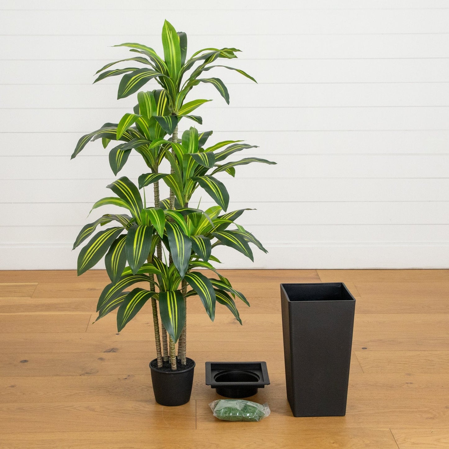 5' Artificial Real Touch Dracaena in Decorative Planter