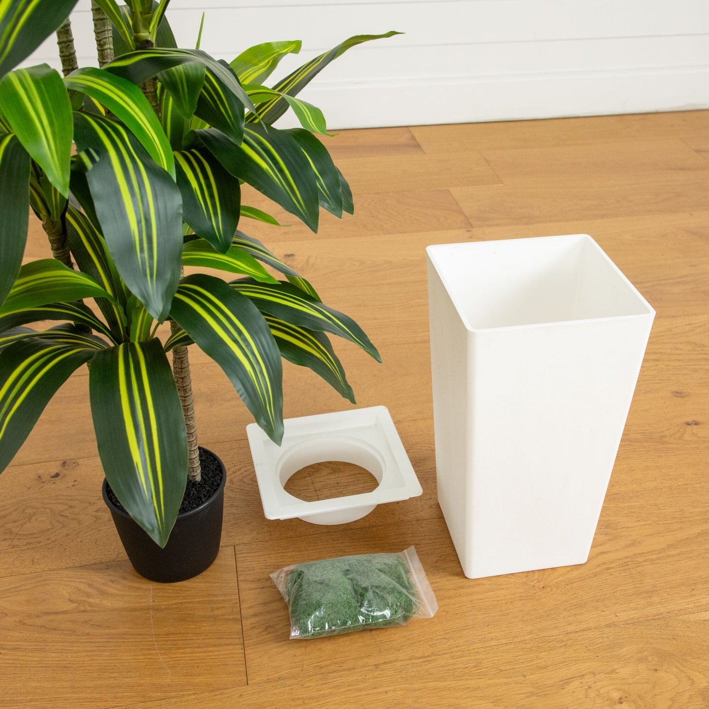 5' Artificial Real Touch Dracaena in Decorative Planter