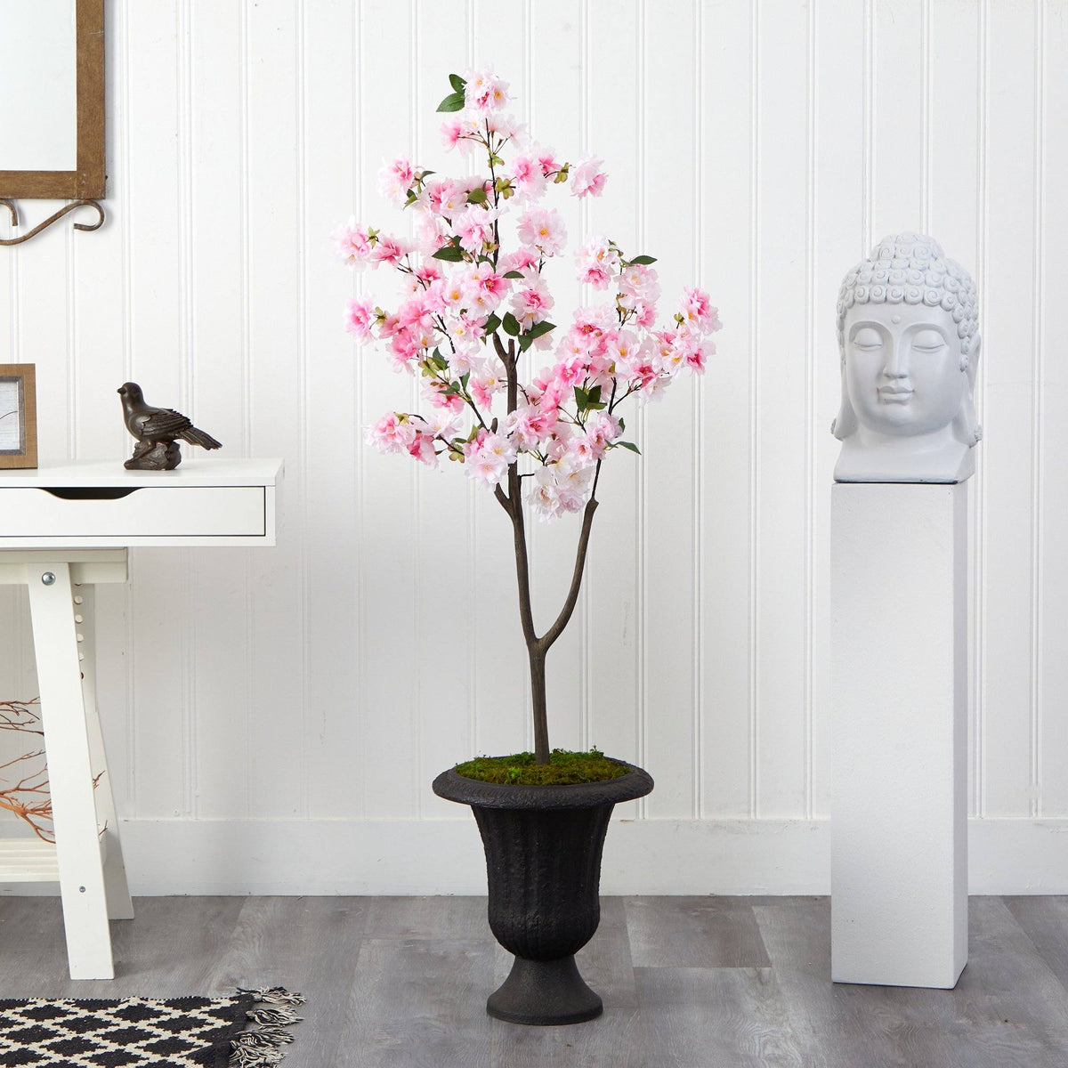5’ Cherry Blossom Tree in Charcoal Urn