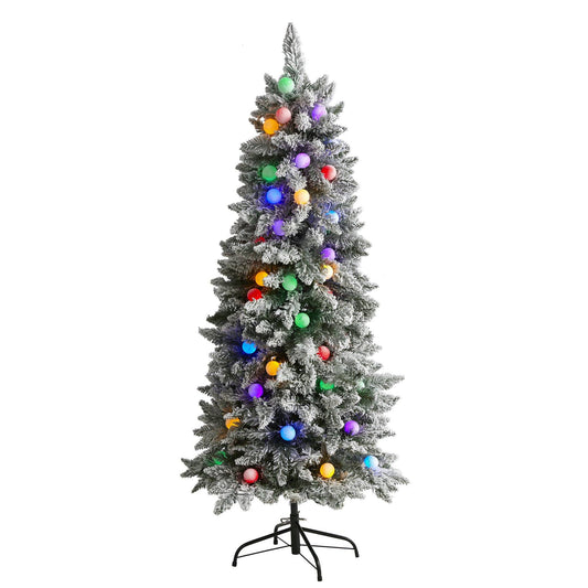 a christmas tree with colorful lights