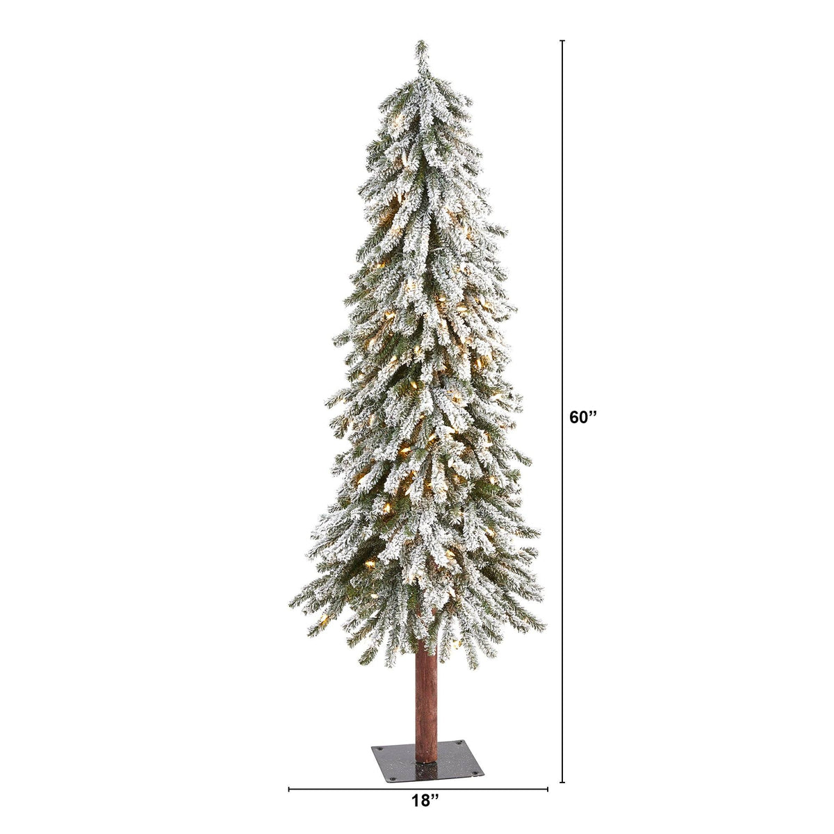 a tall christmas tree with lights