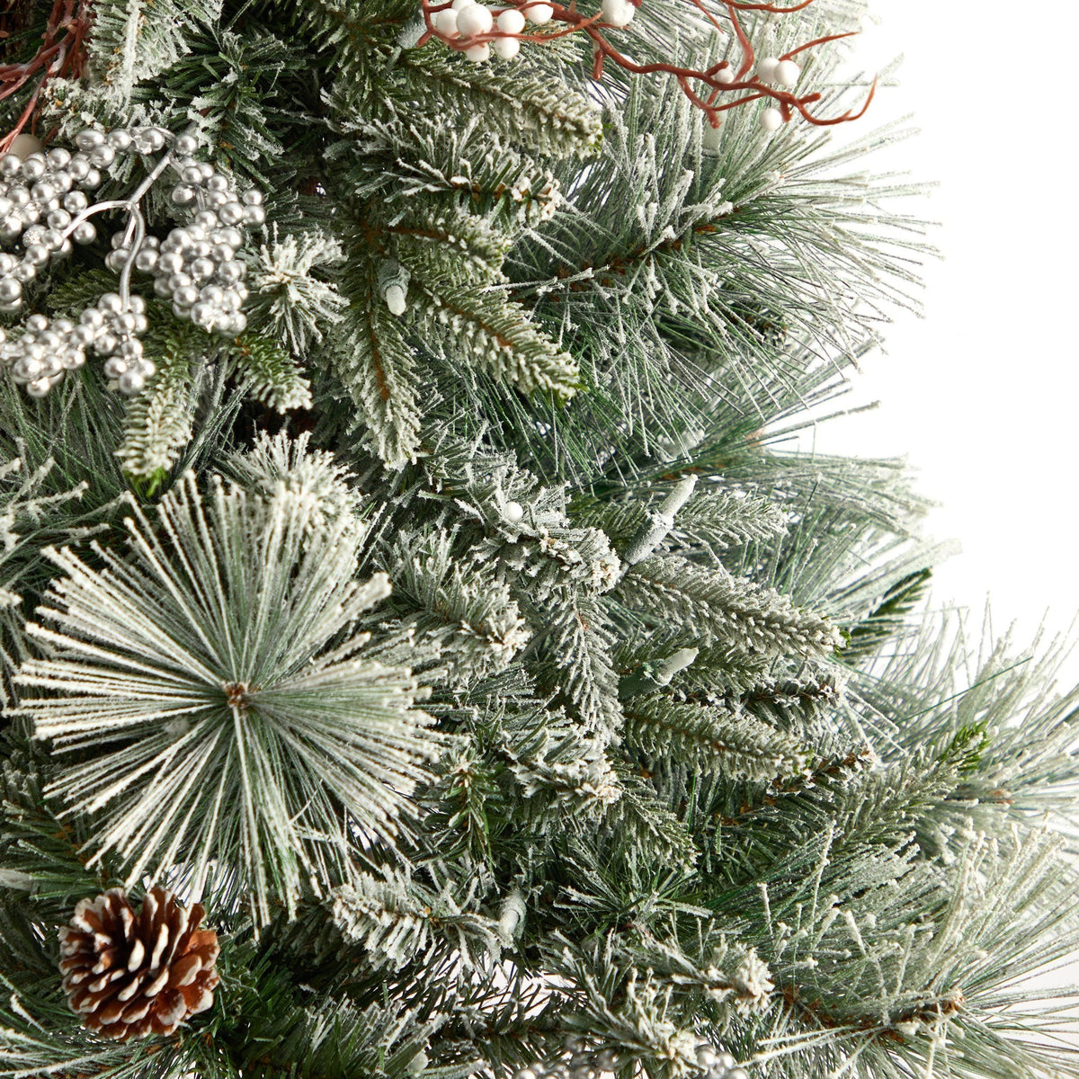 a close up of a christmas tree