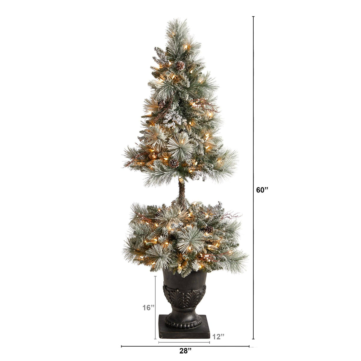 a tall artificial christmas tree with lights