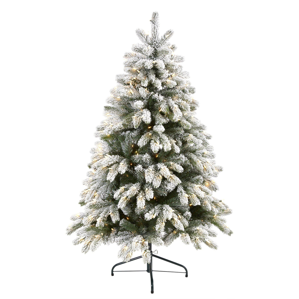 a christmas tree with snow on it