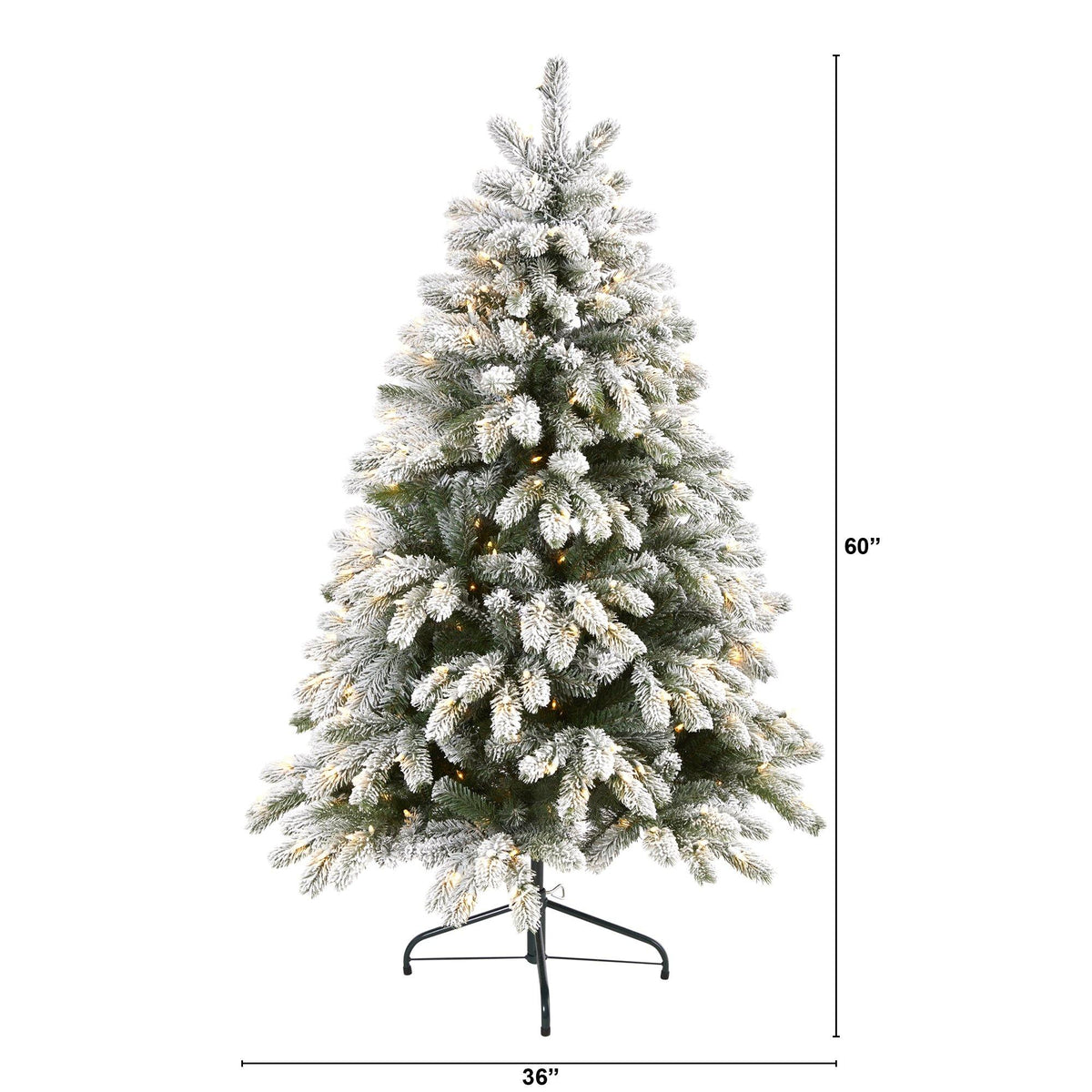 a christmas tree with snow on it