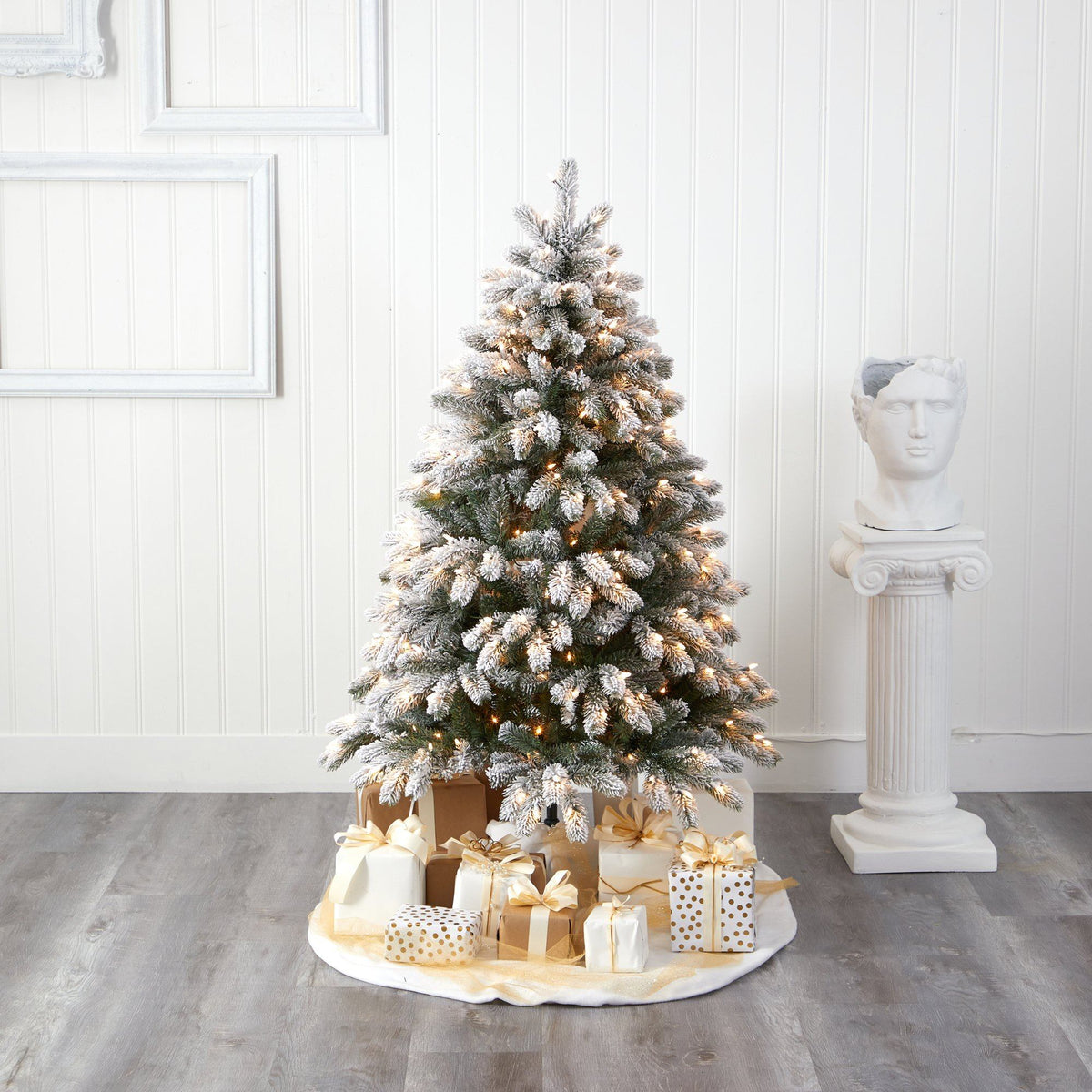 a christmas tree with presents on it