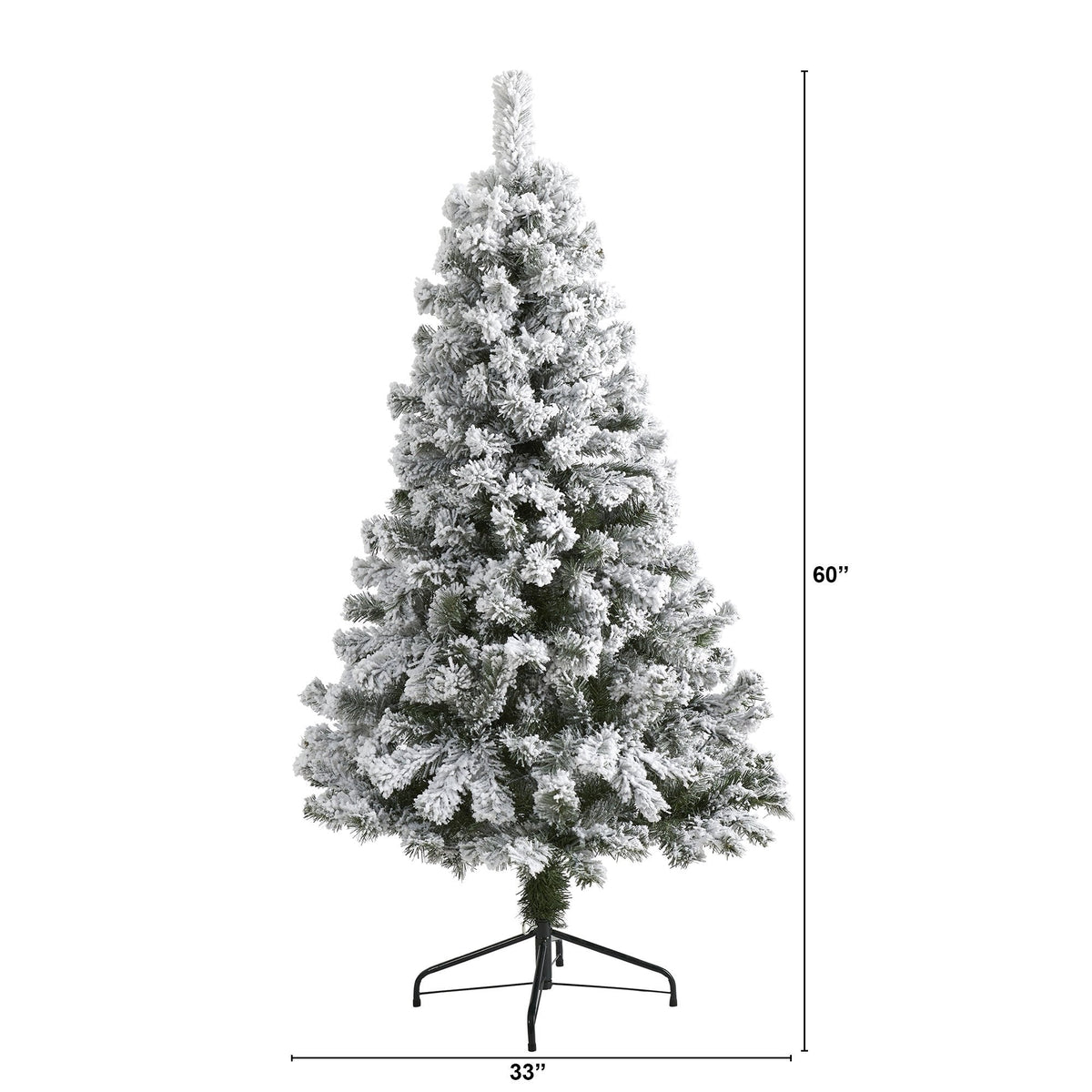 a christmas tree with snow on it
