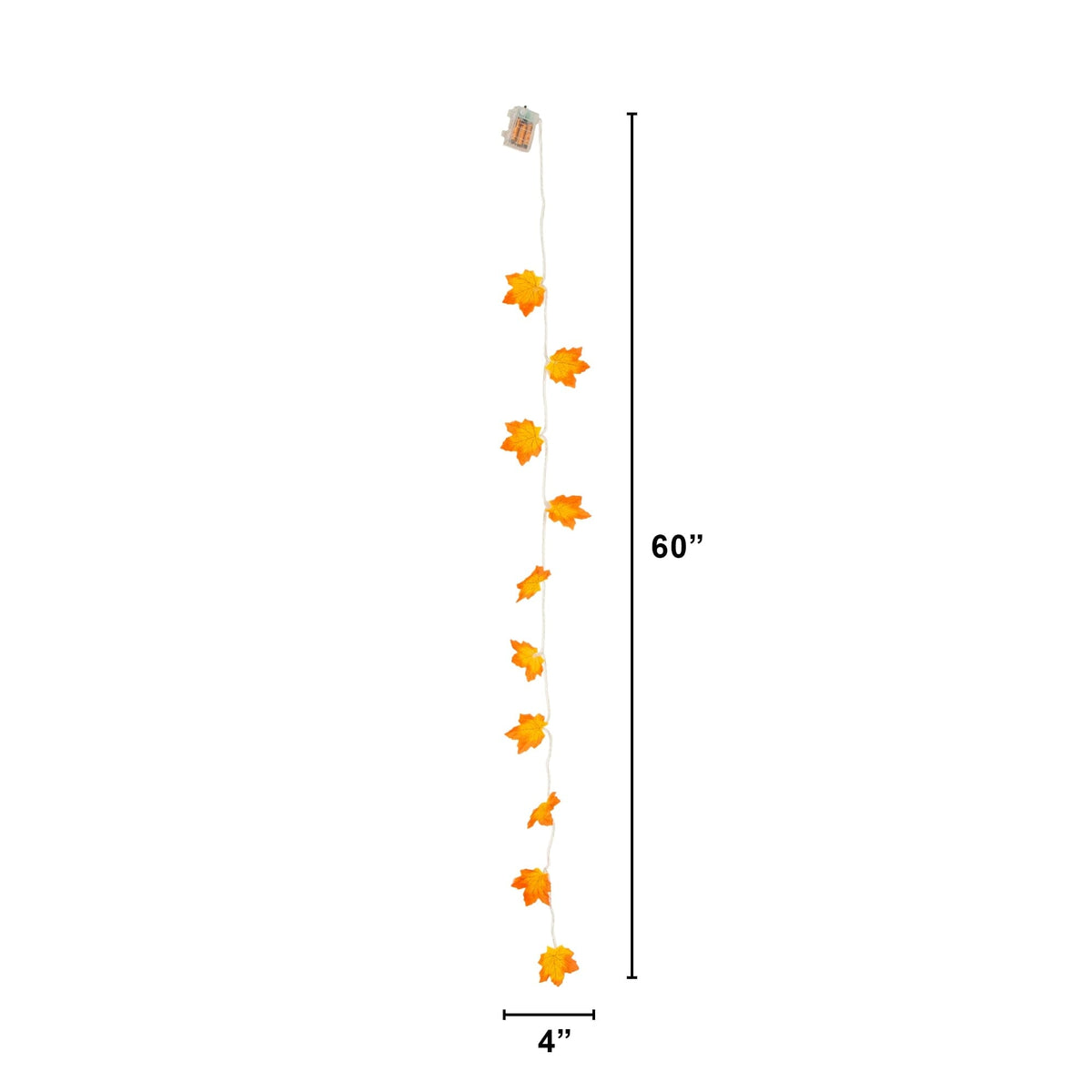 a long line of orange leaves