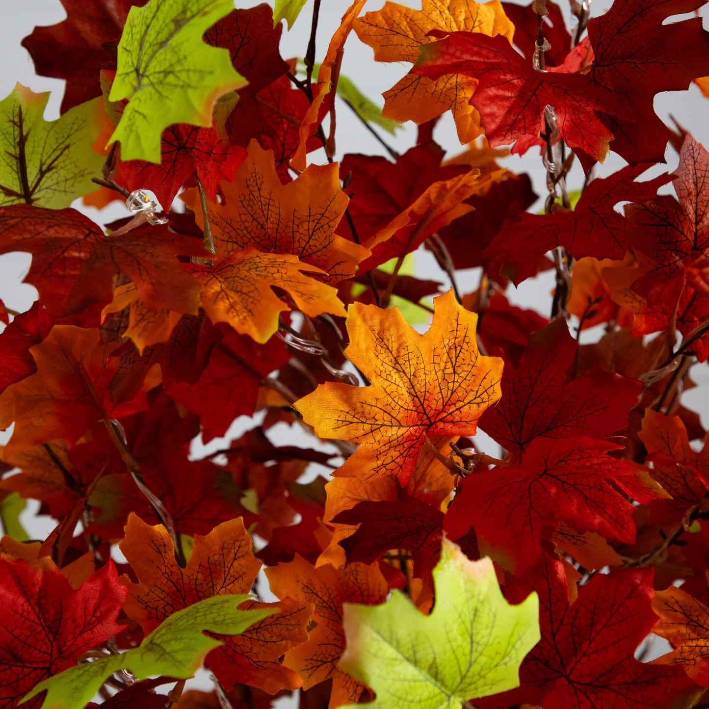5' Pre-Lit Shades of Autumn Maple Artificial Fall Tree with 270 Warm White LED Lights