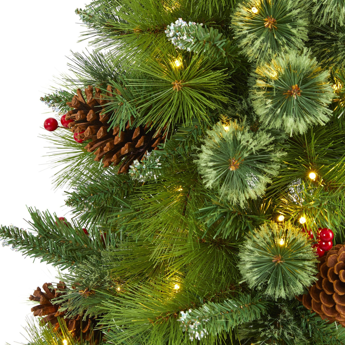 a close up of a christmas tree