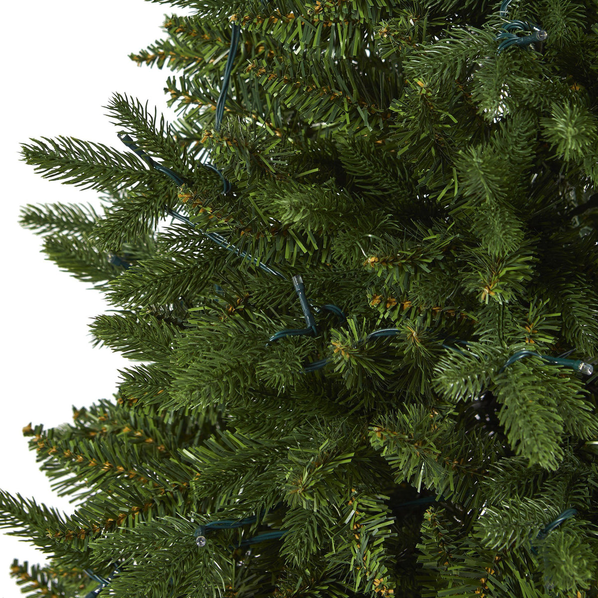 a close up of a christmas tree