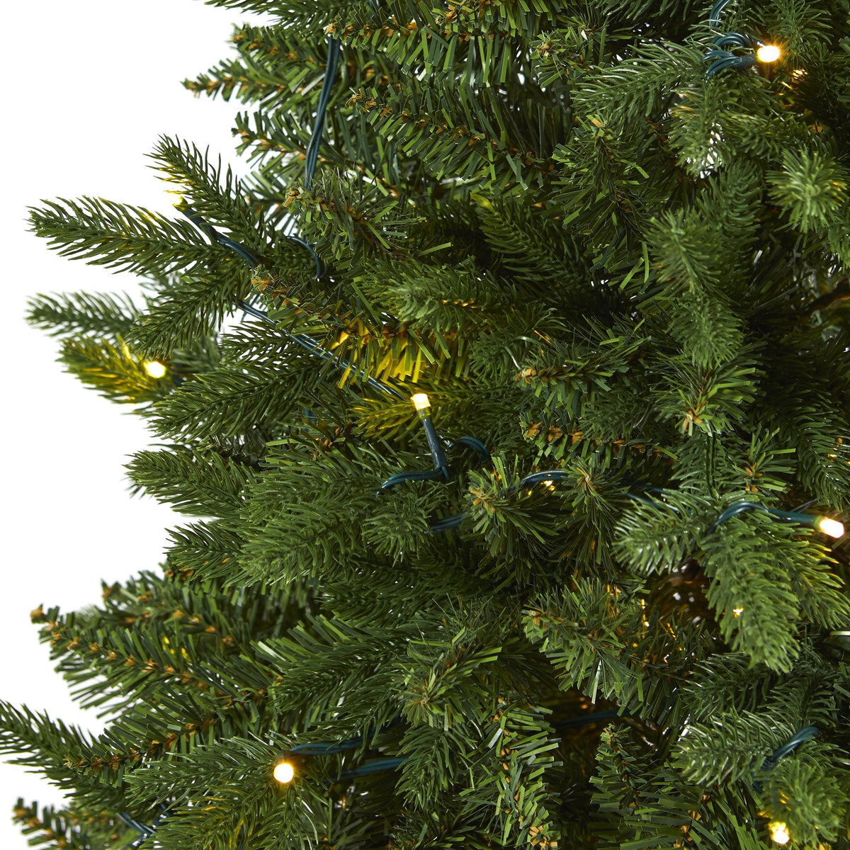 a close up of a christmas tree