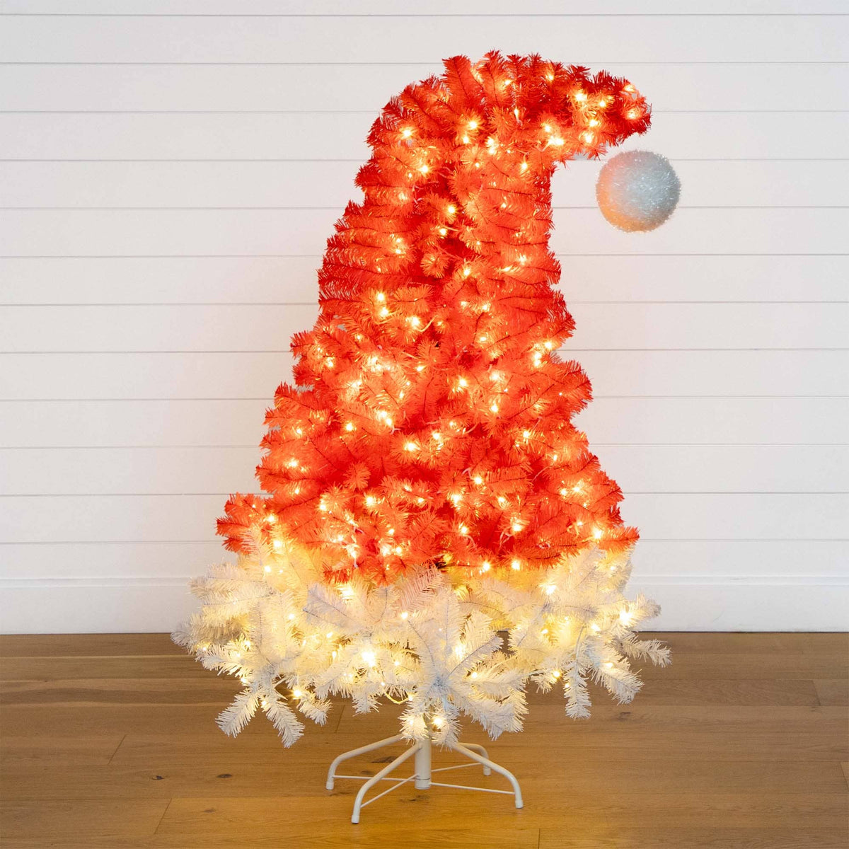 a christmas tree with lights