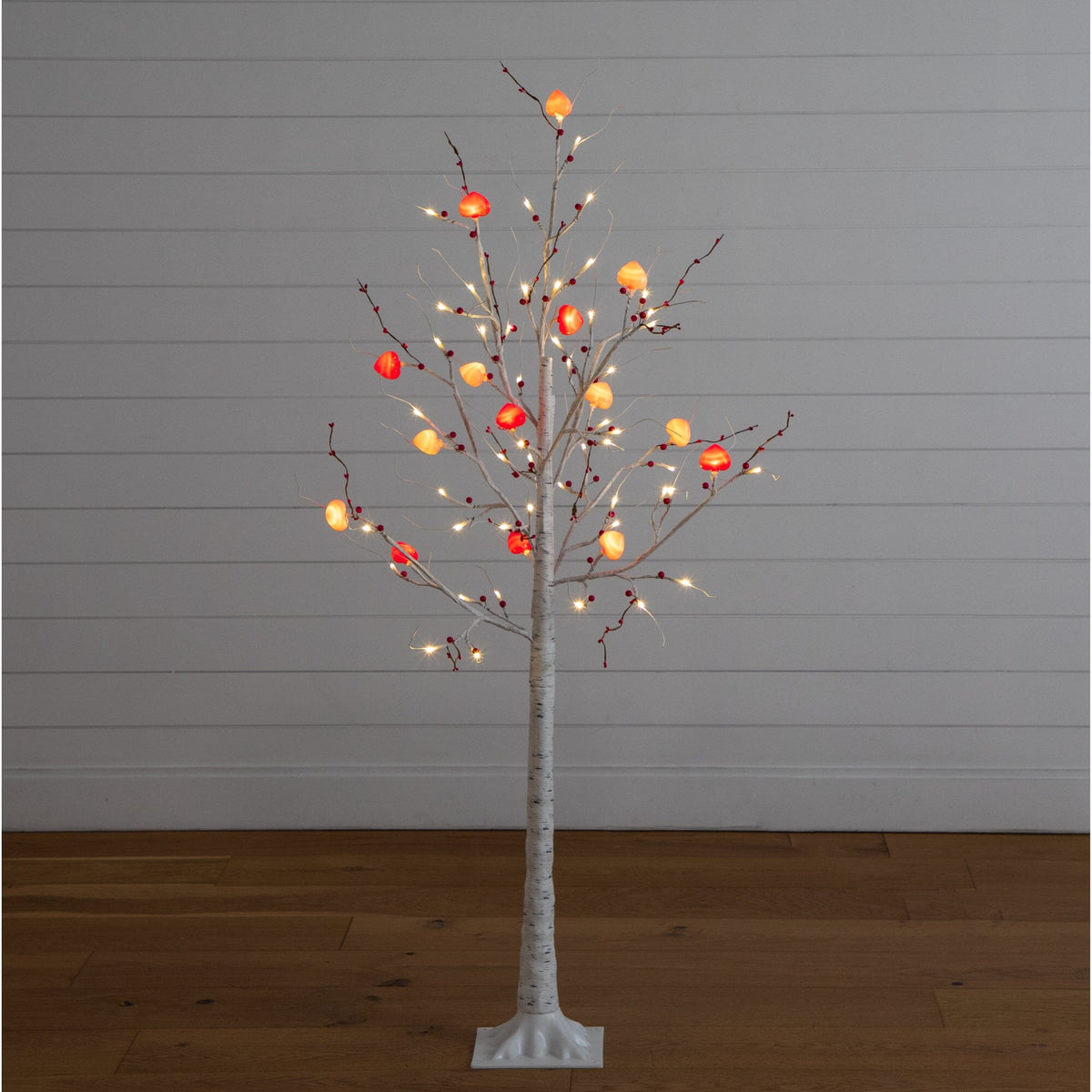 a tree with lights on it