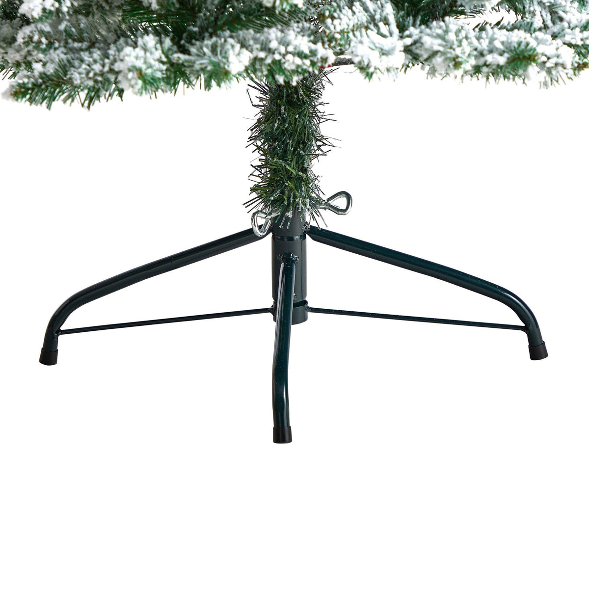 a christmas tree with snow on it