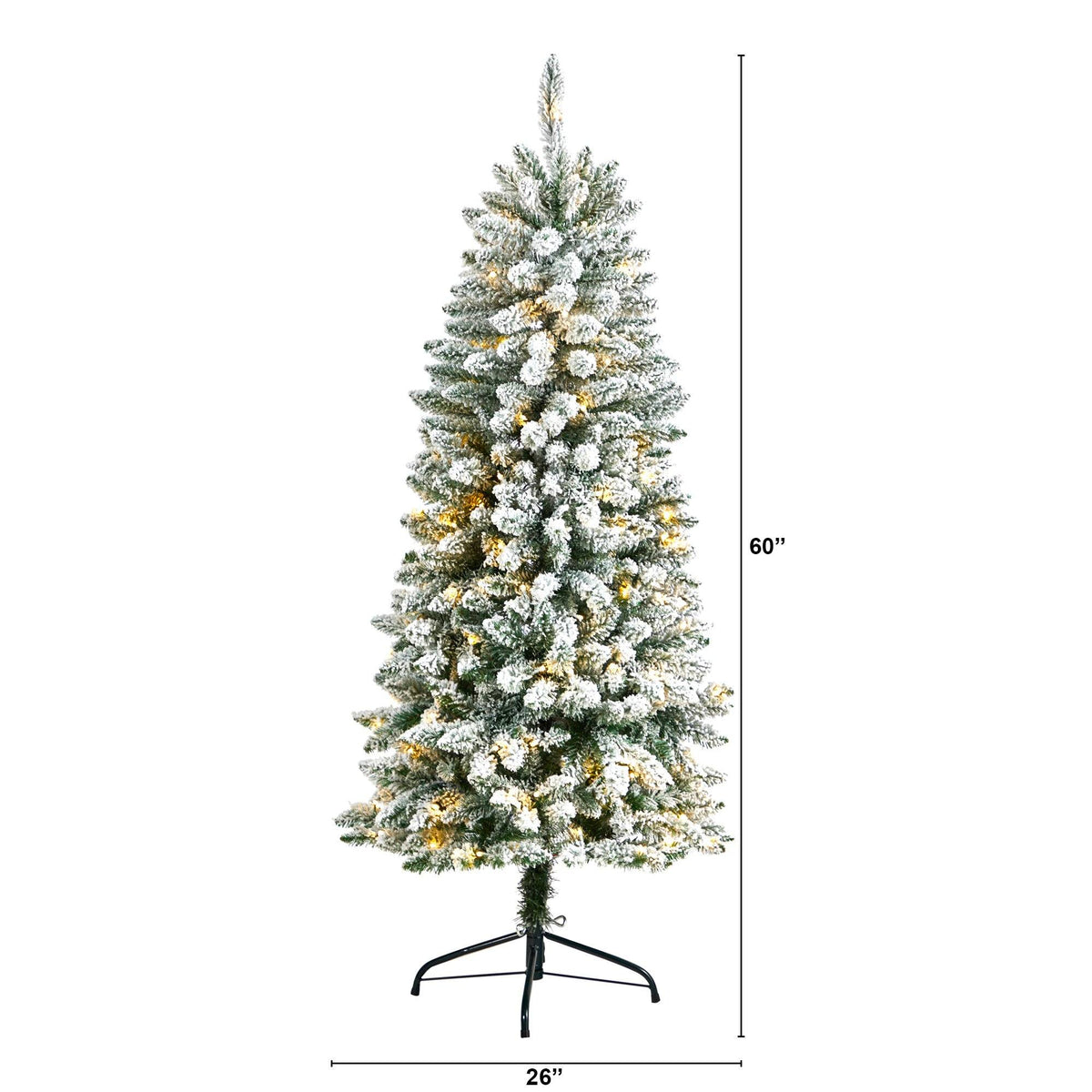 a tall christmas tree with lights and a height of 6 inches