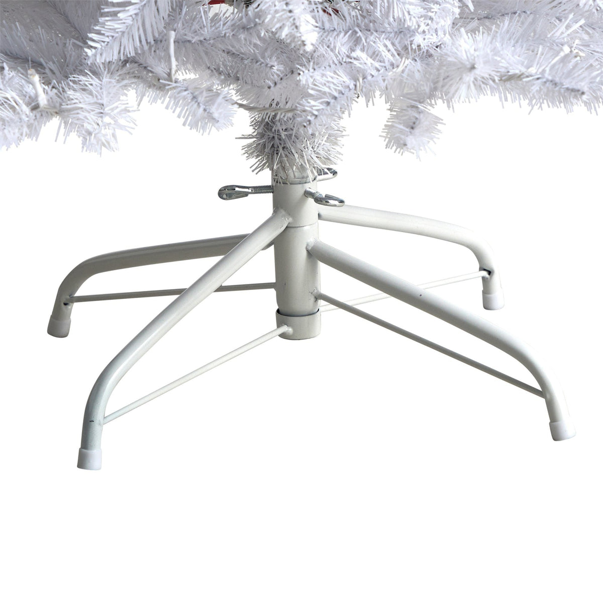 a white christmas tree base