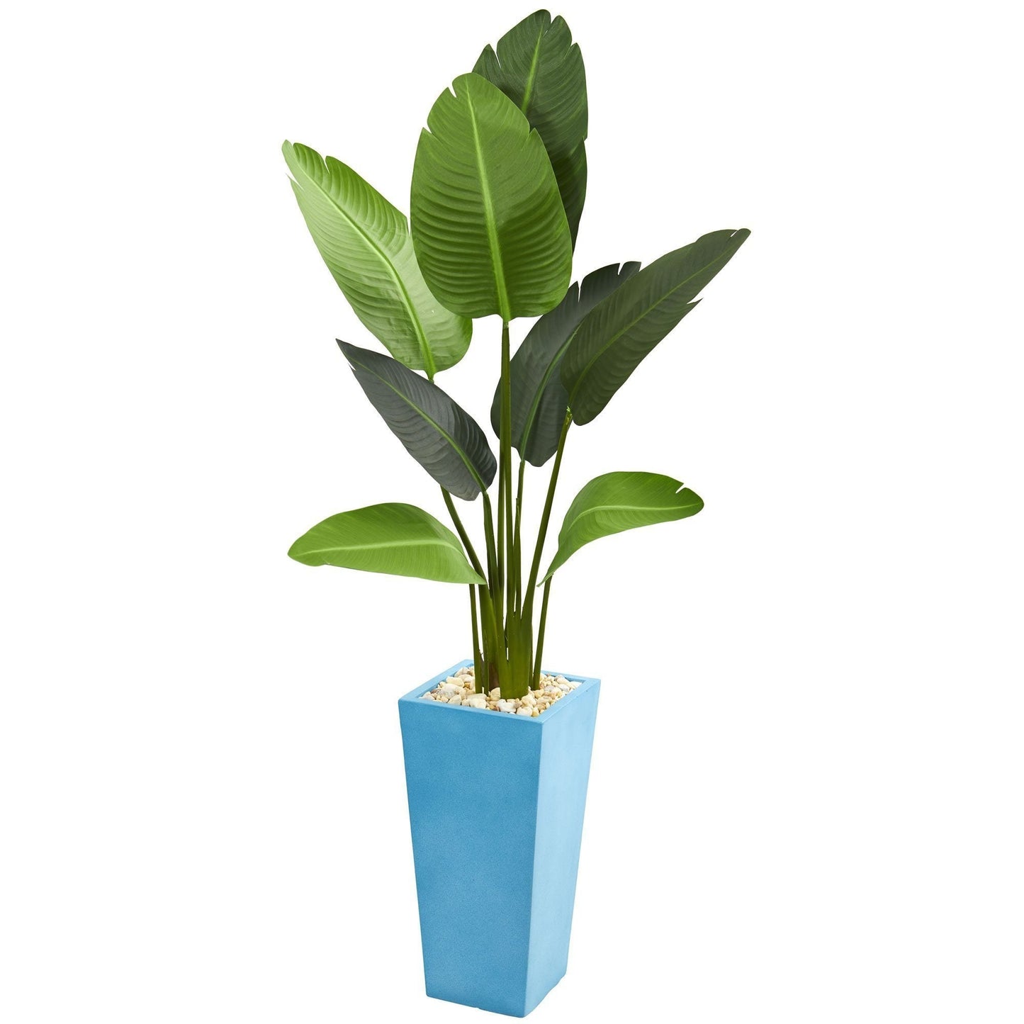 5’ Traveler's Artificial Palm Tree in Turquoise Planter