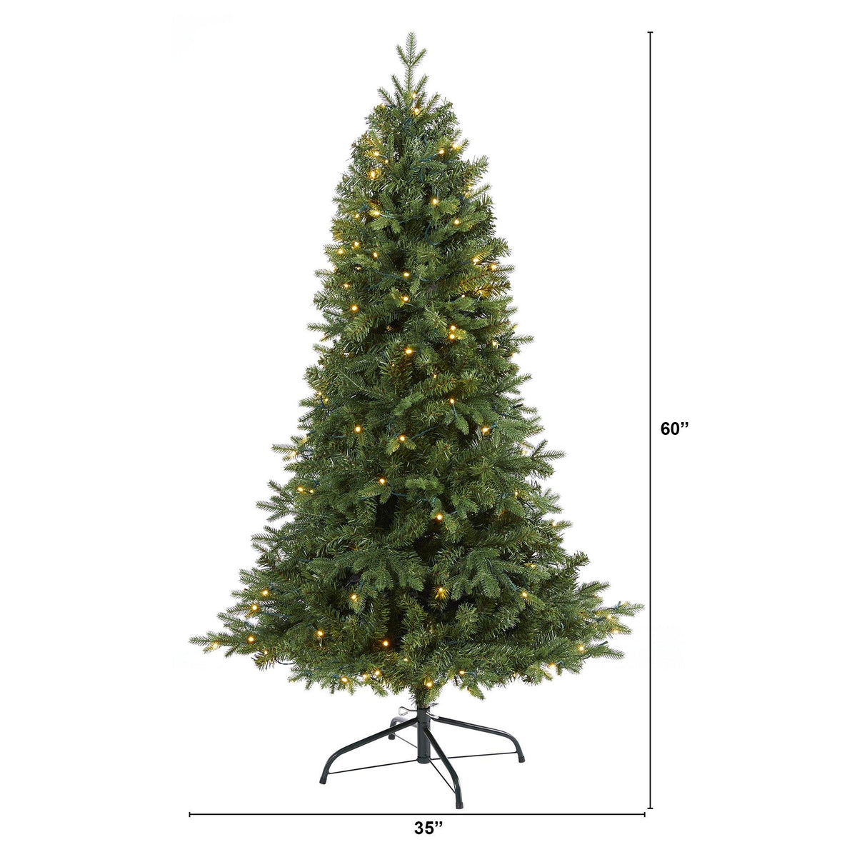 a tall christmas tree with lights
