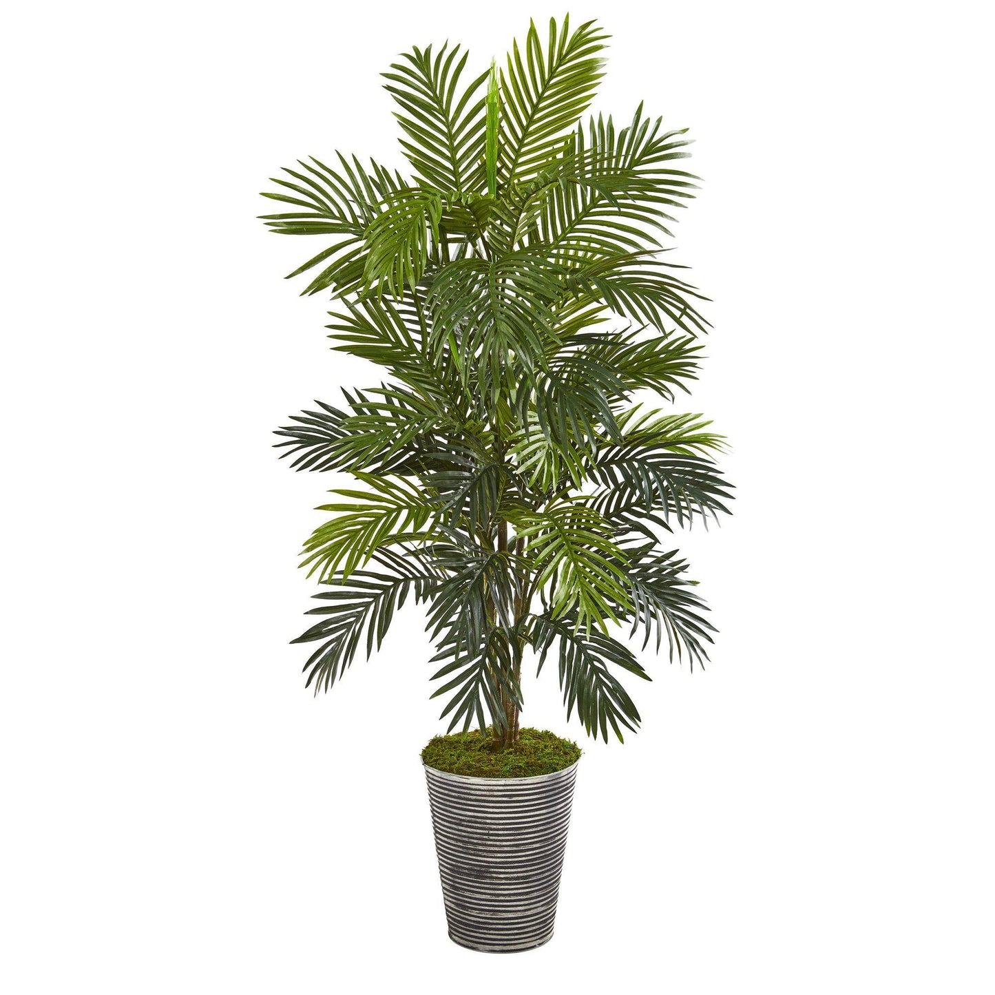 50” Areca Palm Artificial Plant in Tin Planter