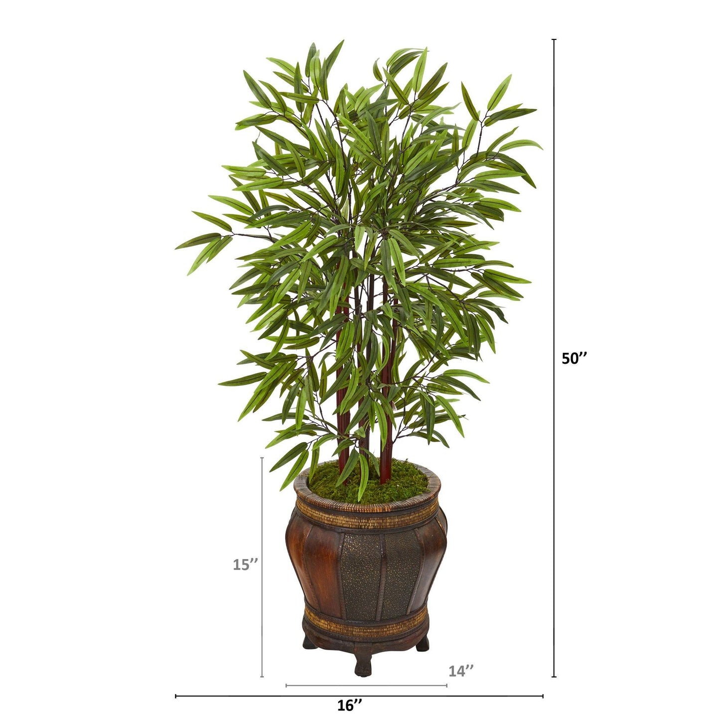 50” Bamboo Artificial Tree in Decorative Planter