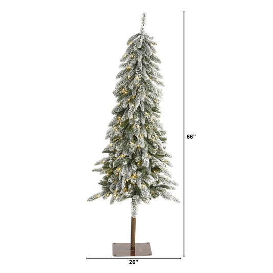 a tall artificial christmas tree with lights and a height of 6 inches