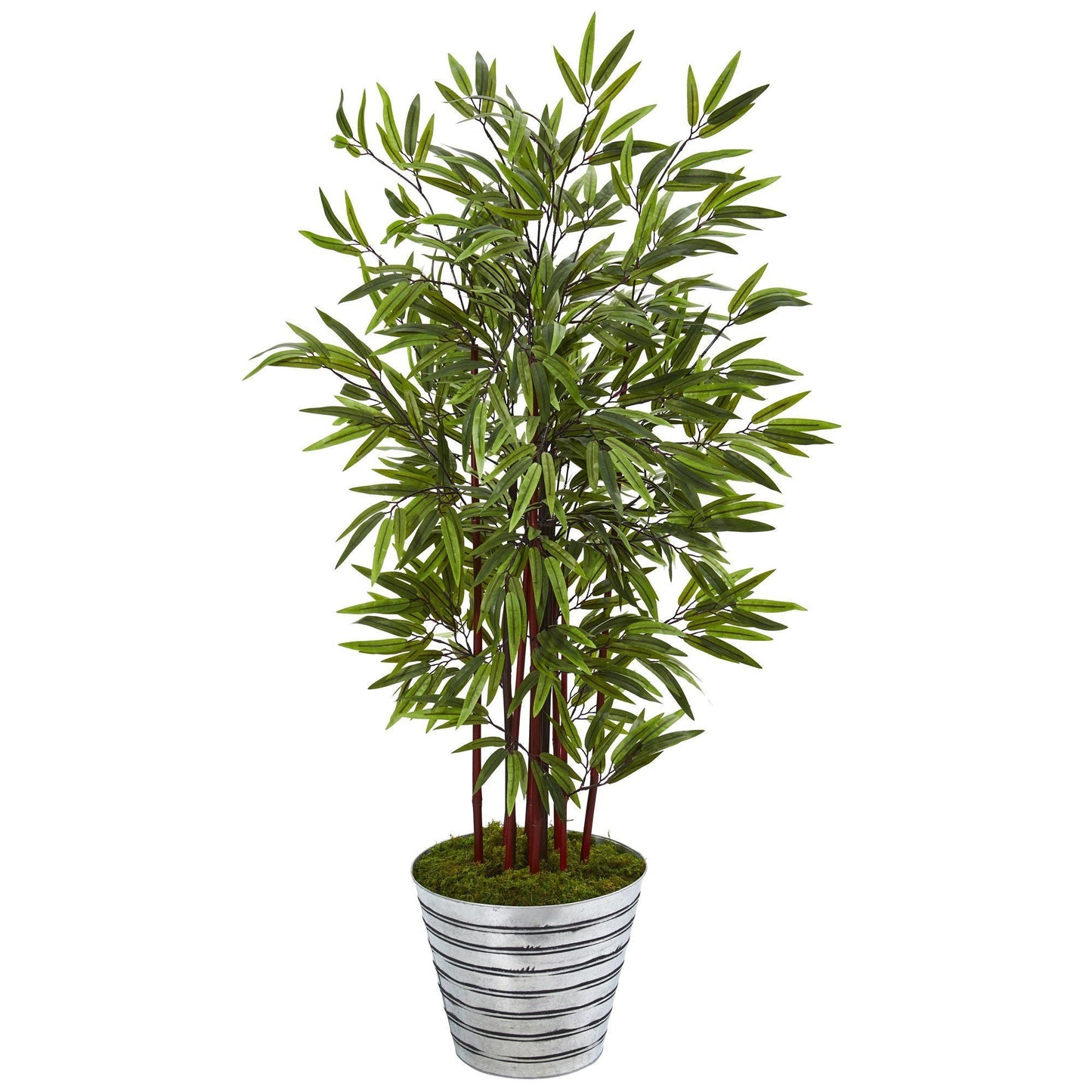 57” Bamboo Artificial Tree in Decorative Tin Bucket