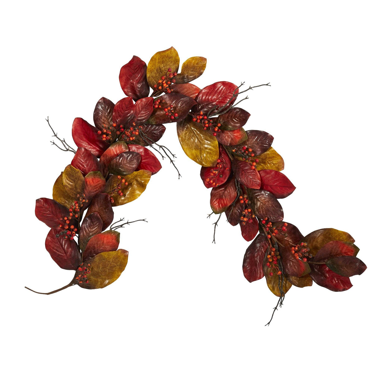 a colorful leafy garland