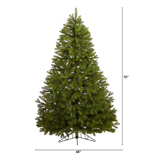 a christmas tree with a height of 6 feet