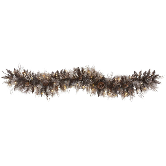 a garland with lights on it