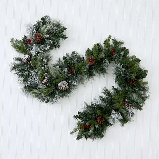 a christmas wreath on a white surface