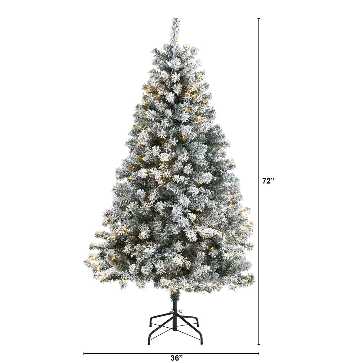 a tall christmas tree with lights