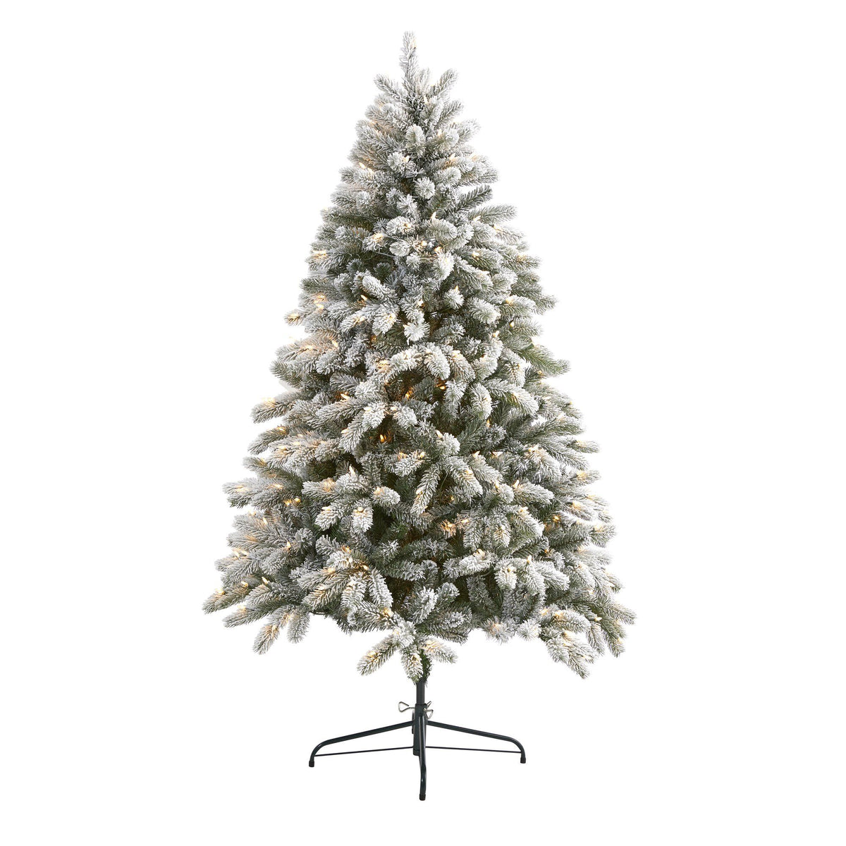 a christmas tree with snow on it
