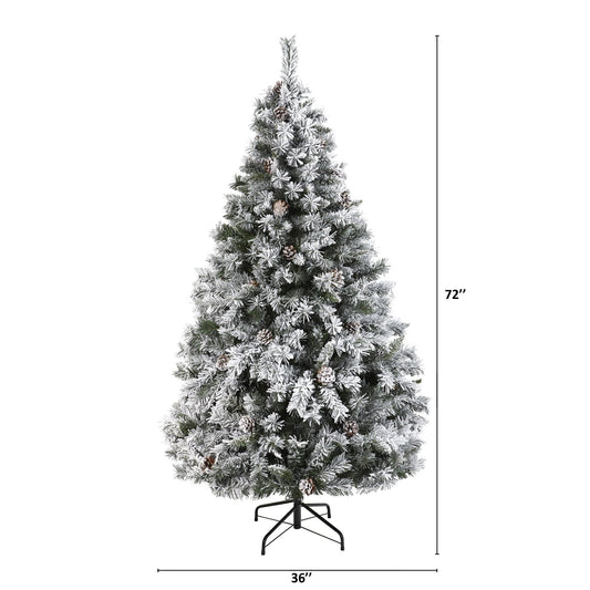 a tall artificial christmas tree with a height of 6 inches