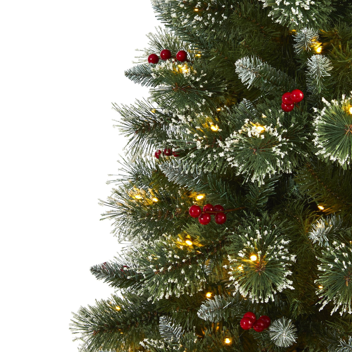 a close up of a christmas tree