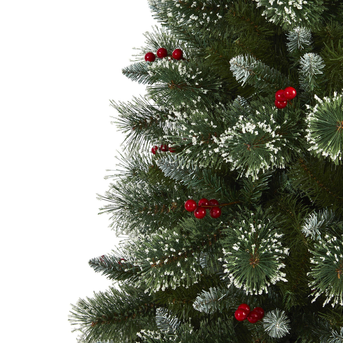 a close up of a christmas tree