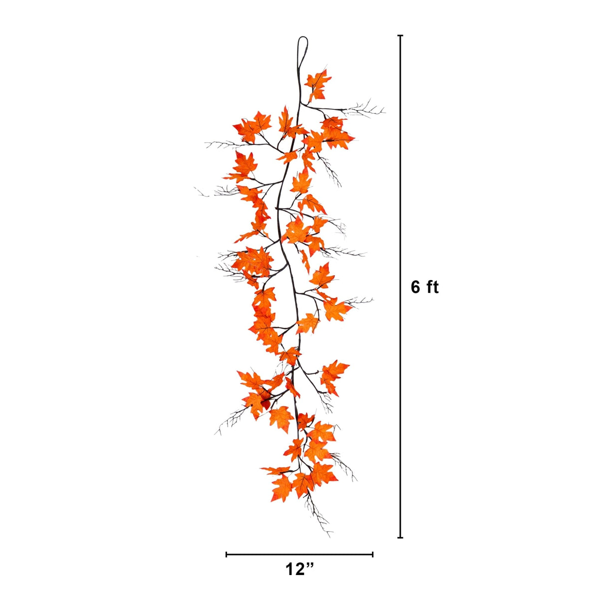 a tall orange leaves on a vine