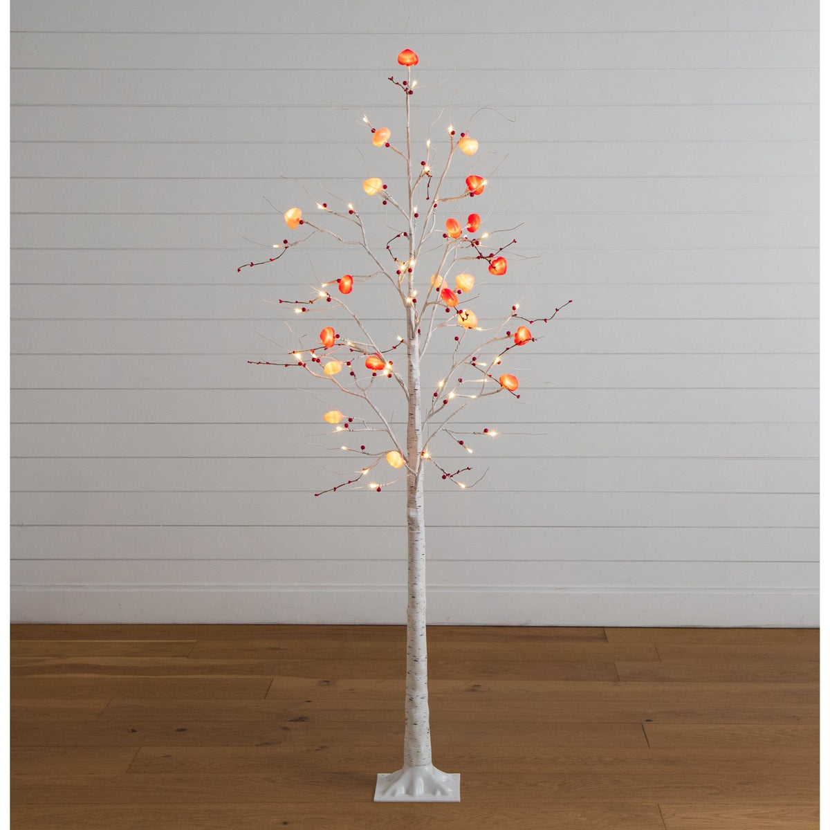 a tree with lights on it