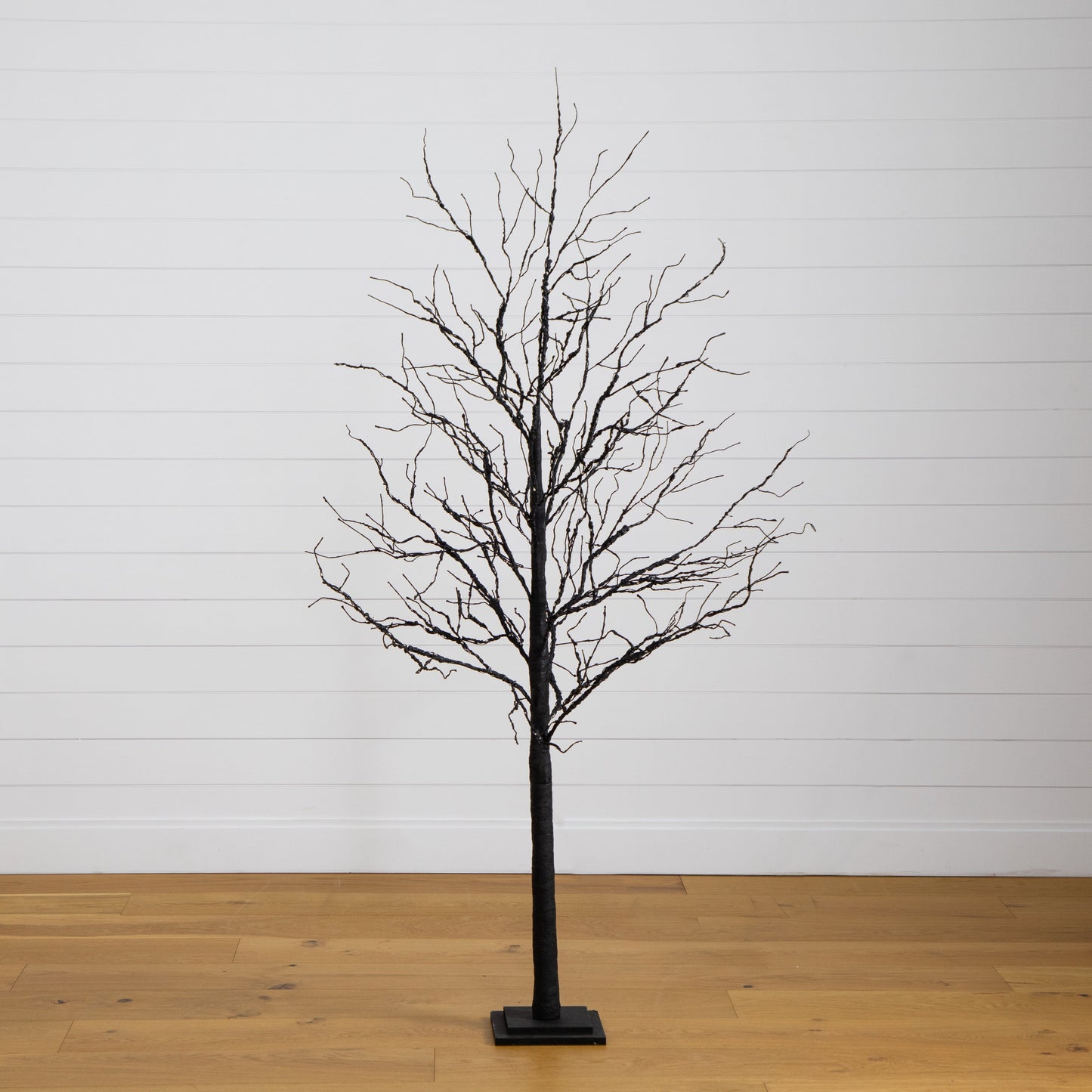 6’ Pre-Lit Halloween Deluxe Black Twig Artificial Tree with 156 Orange & Purple LED Lights