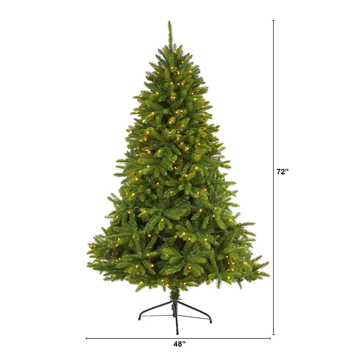 a tall christmas tree with lights
