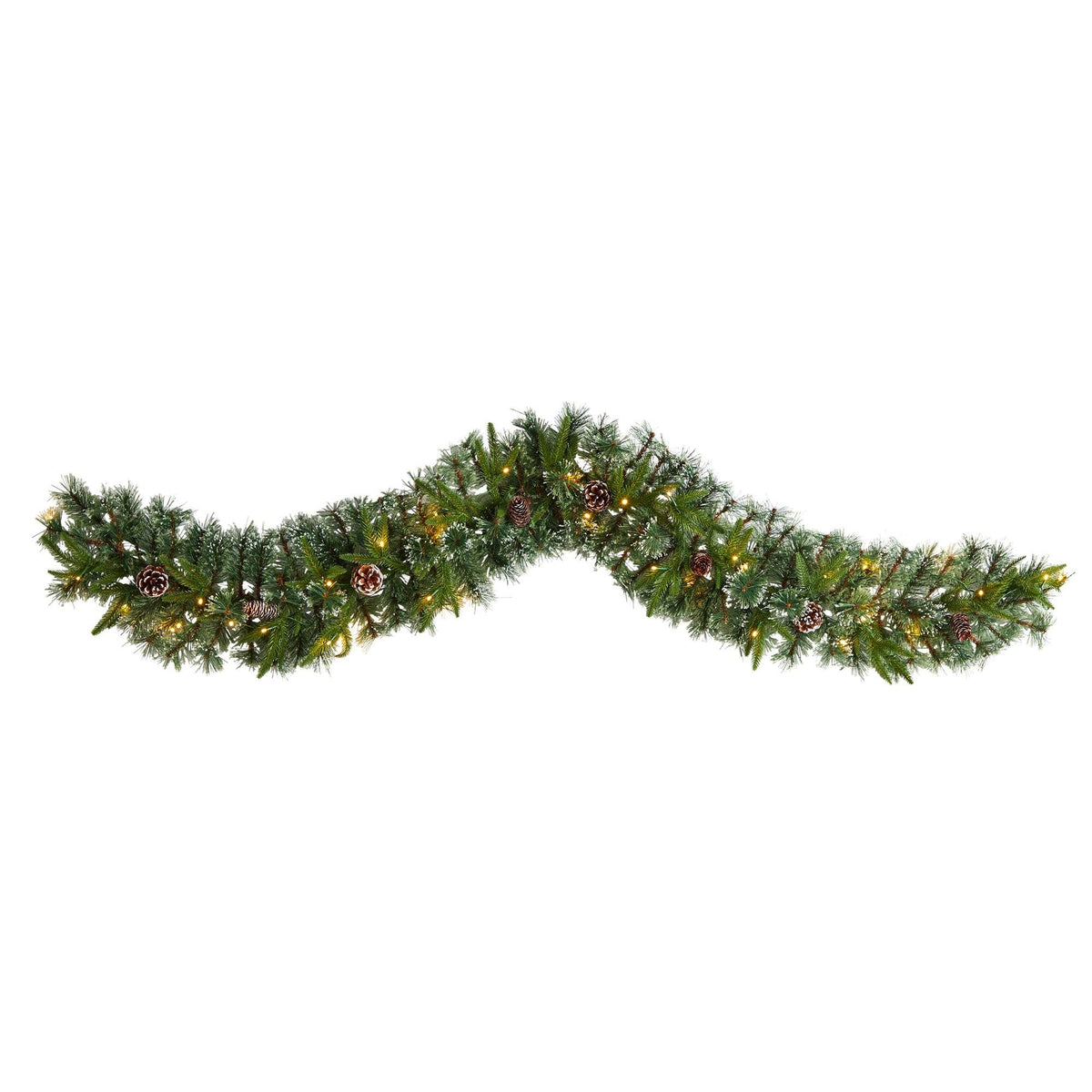 a christmas garland with lights