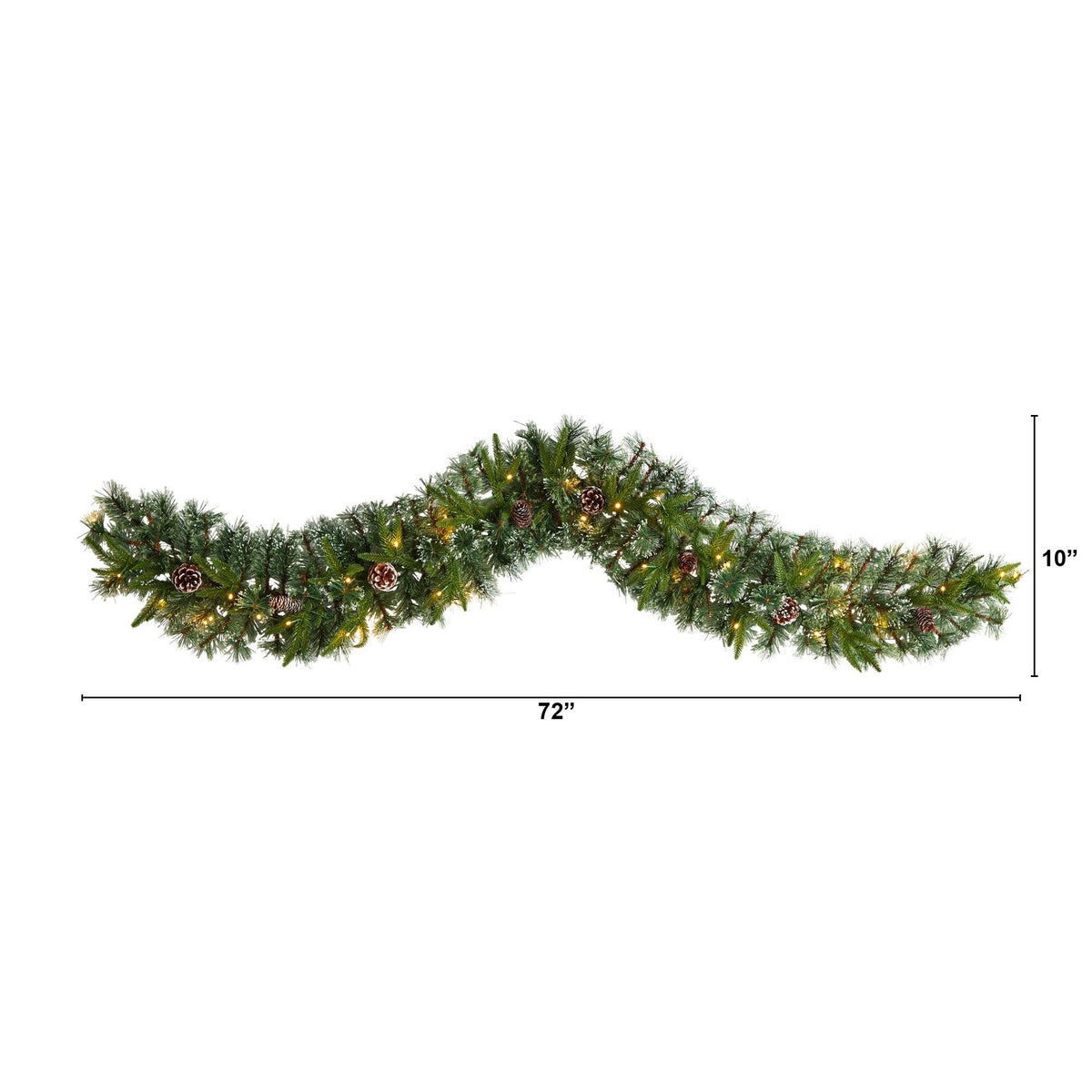 a christmas garland with lights