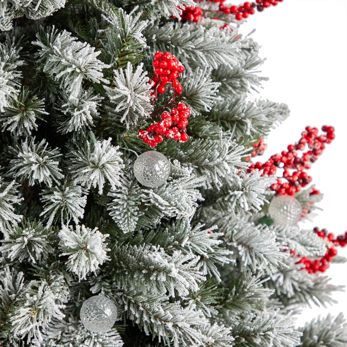a close up of a christmas tree