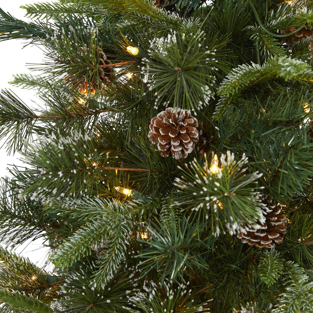 a close up of a christmas tree