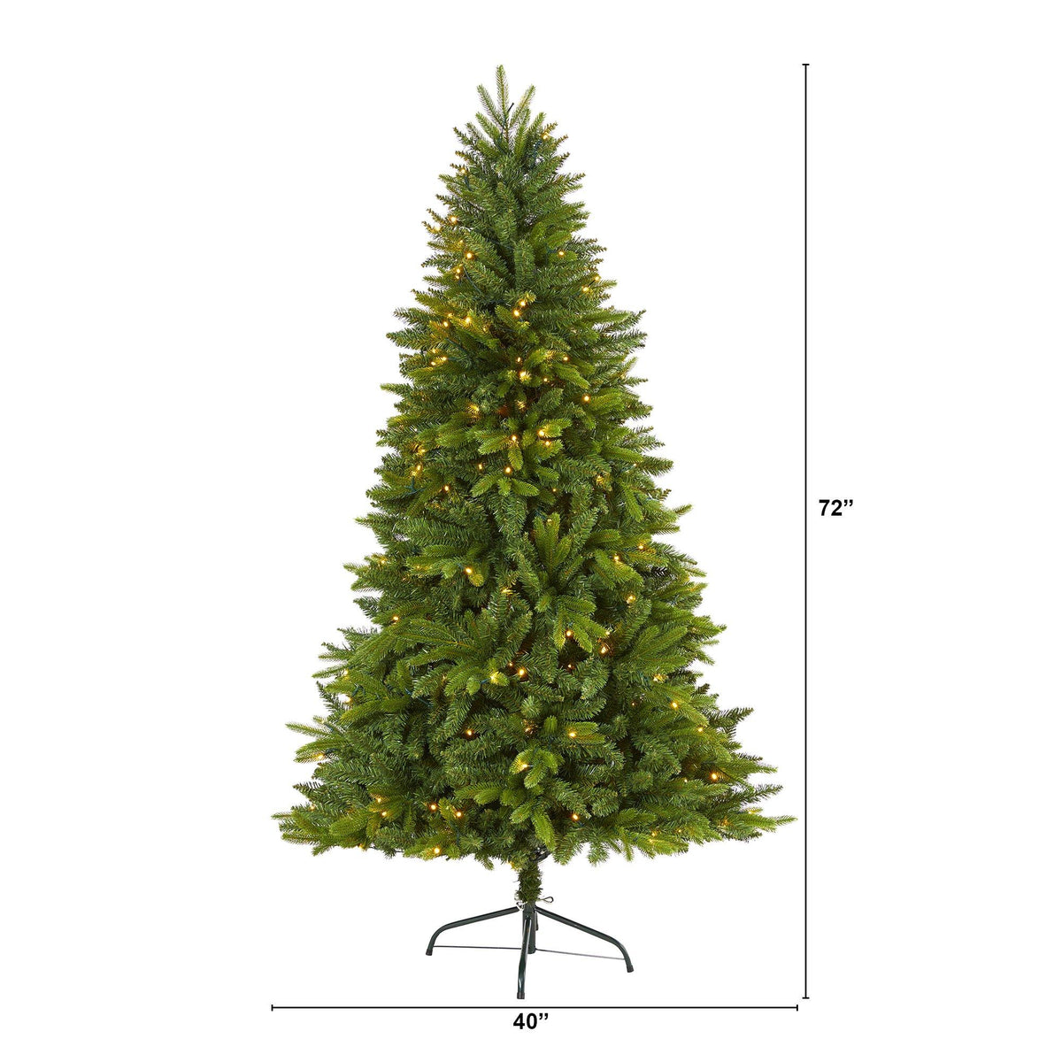 a tall christmas tree with lights