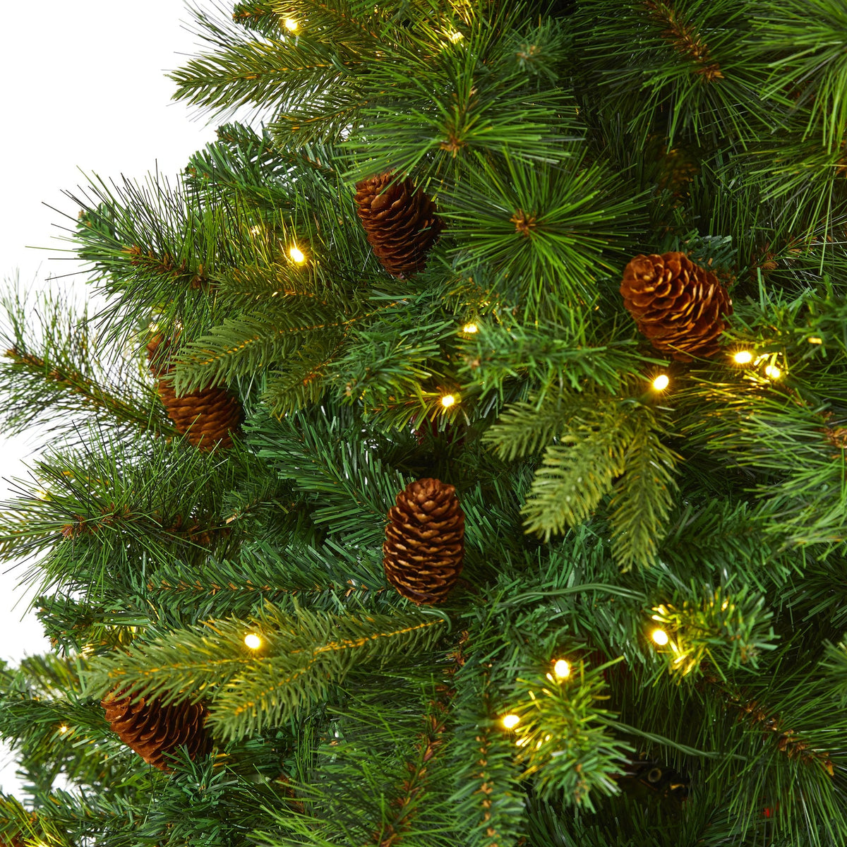 a close up of a christmas tree