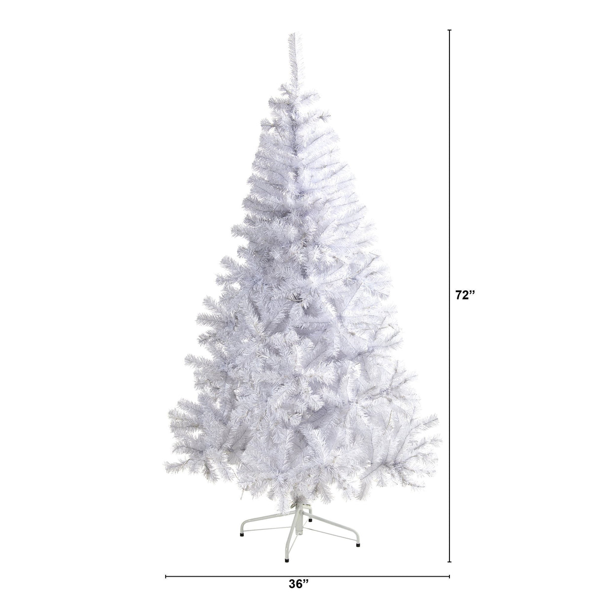 a white christmas tree with a height of 2 inches